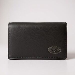 Fossil Leather Wallet Mens Bifold Brown Slim Card Holder ID Minimalist Wallet